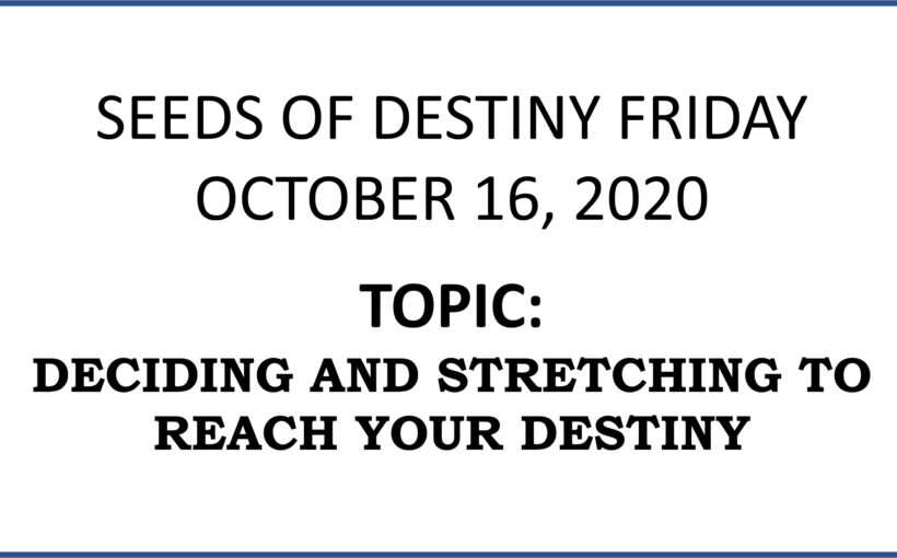 Seeds of Destiny 16th October 2020 by Dr Paul Enenche