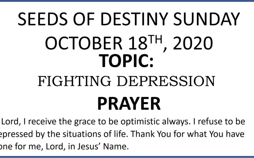 Seeds of Destiny Sunday 18th October 2020 by Dr Paul Enenche