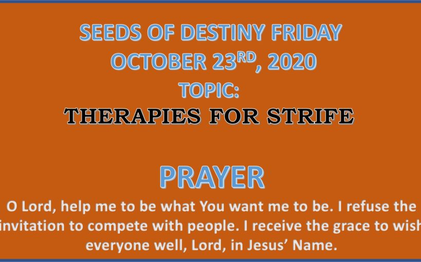 Seeds of Destiny Friday 23rd October 2020 by Dr Paul Enenche