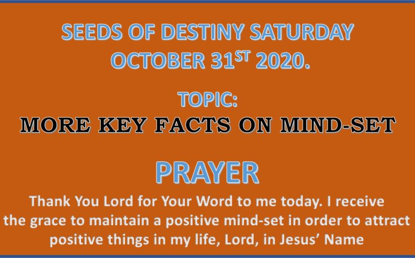 Seeds of Destiny Saturday 31st October 2020 by Dr Paul Enenche