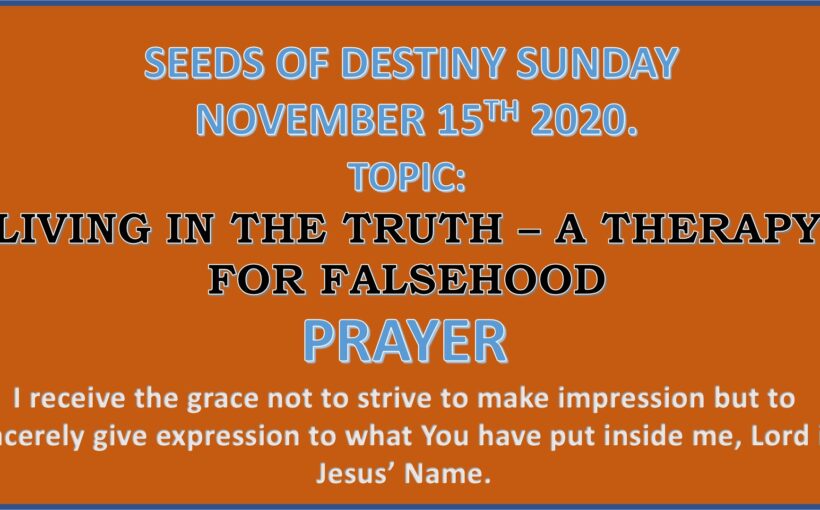 Seeds of Destiny Sunday 15th November 2020 by Dr Paul Enenche