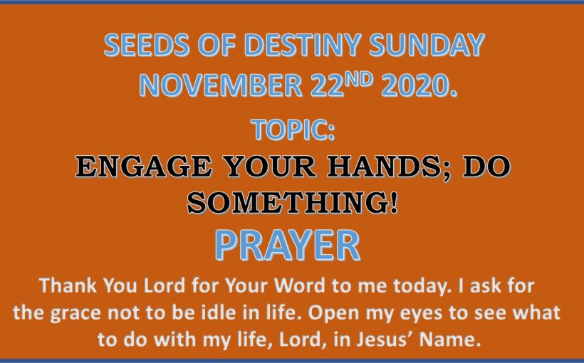 Seeds of Destiny Sunday 22nd November 2020 by Dr Paul Enenche