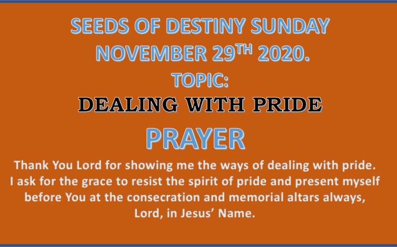 Seeds of Destiny Sunday 29th November 2020 by Dr Paul Enenche